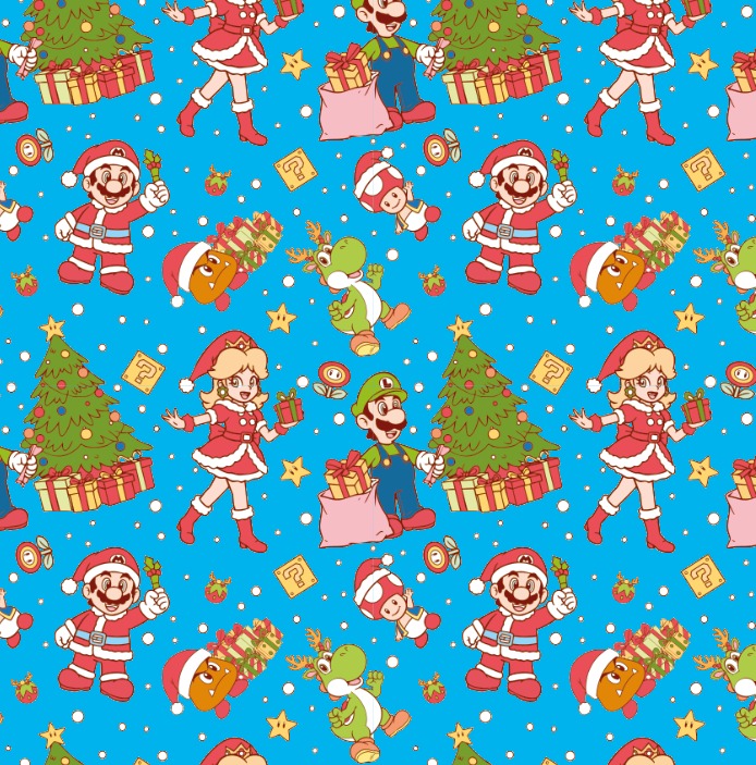 BRUSH ESTAMPADO NAVIDAD MARIO BROS