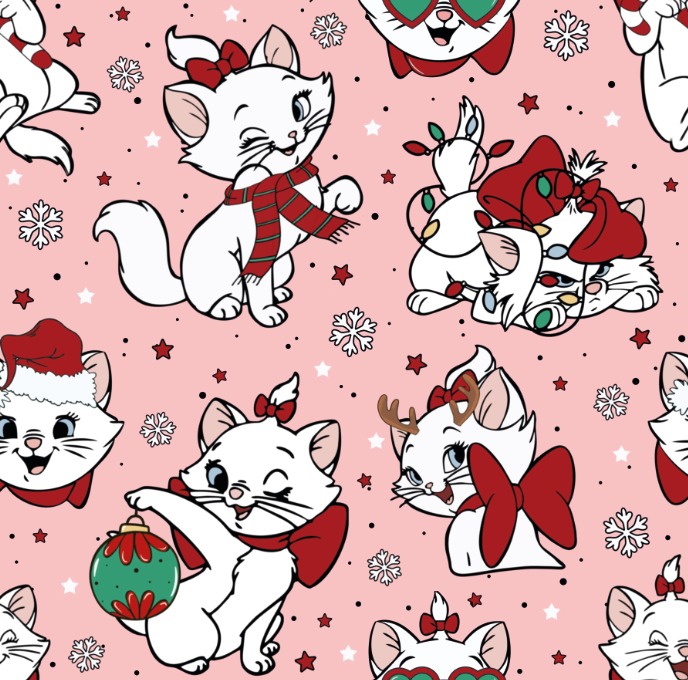 BRUSH ESTAMPADO GATA MARIE NAVIDAD 3