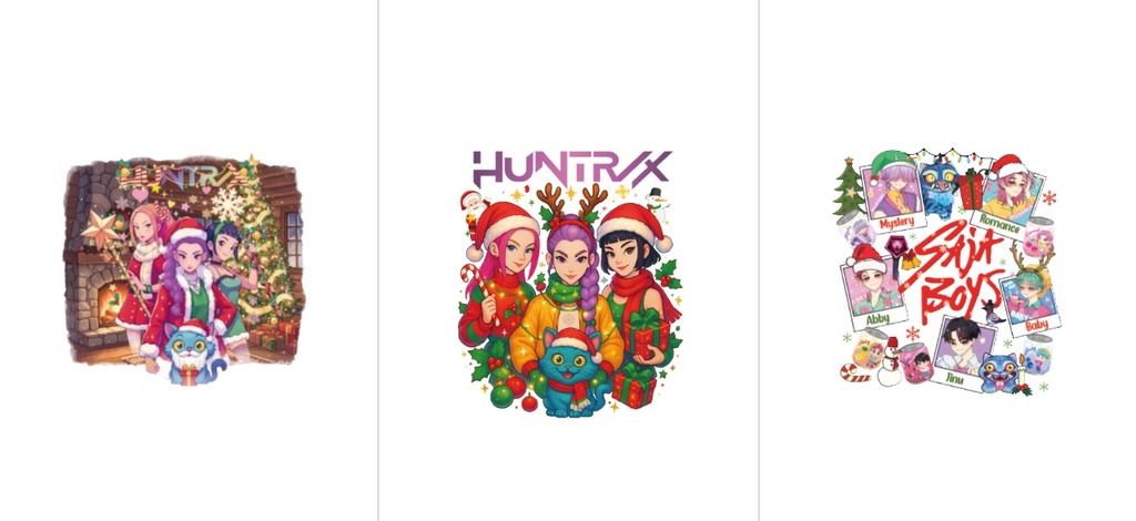 BRUSH ESTAMPADO FRENTES NAVIDAD KPOP DEMON HUNTERS ADULTO 2