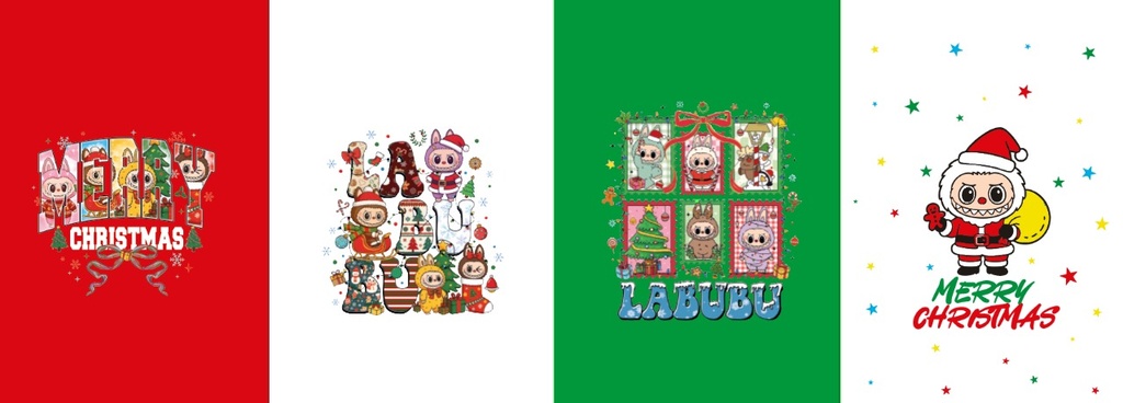 BRUSH ESTAMPADO FRENTES NAVIDAD LABUBU NIÑO