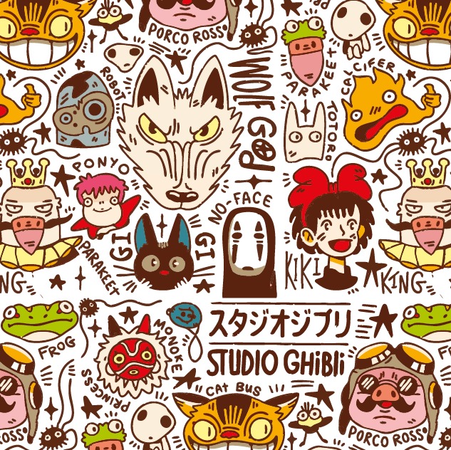 BRUSH ESTAMPADO STUDIO GHIBLI MIX BLANCO