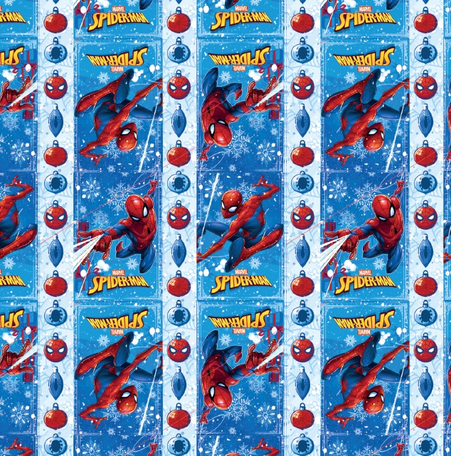 BRUSH ESTAMPADO NAVIDEÑO SPIDER-MAN CELESTE