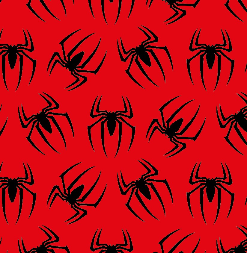 BRUSH ESTAMPADO SPIDER-MAN ARAÑAS FONDO ROJO