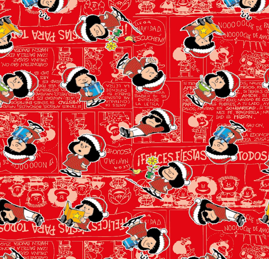 BRUSH ESTAMPADO NAVIDAD MAFALDA