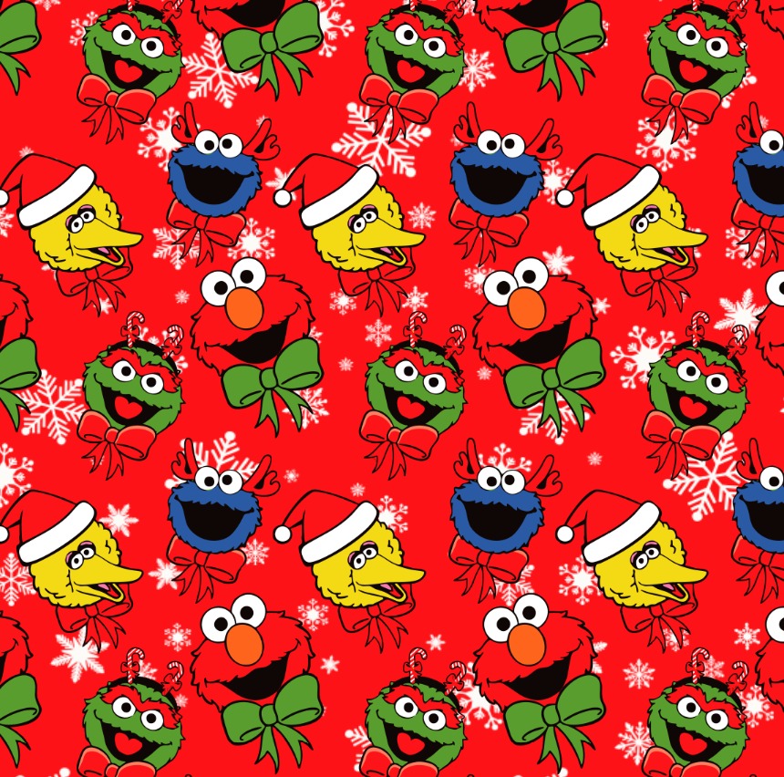 BRUSH ESTAMPADO NAVIDAD PLAZA SÉSAMO