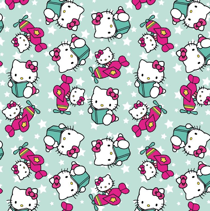 BRUSH ESTAMPADO HELLO KITTY VERDE AGUA