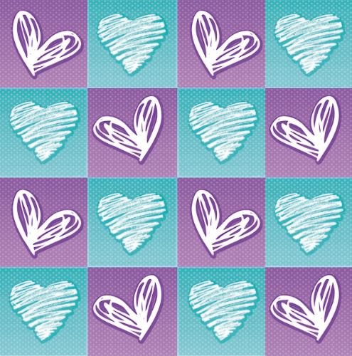 BRUSH ESTAMPADO CUADROS CORAZONES