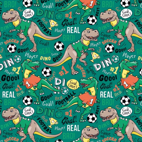 BRUSH ESTAMPADO FUT DINOSAURIOS