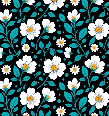 BRUSH ESTAMPADO FLOR BLANCA CON JADE
