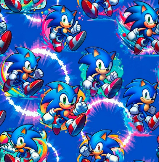 BRUSH ESTAMPADO SONIC CORRIENDO