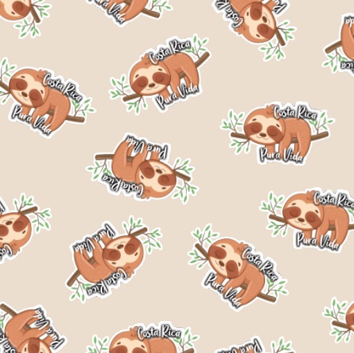 BRUSH ESTAMPADO PATRIO OSO PEREZOSO P.VIDA