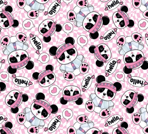 BRUSH ESTAMPADO PANDA ROSA