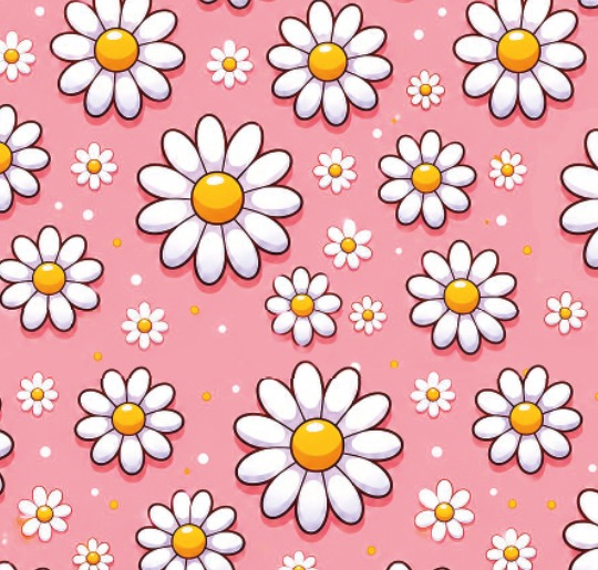 BRUSH ESTAMPADO MARGARITAS BLANCO C/AMARILLO