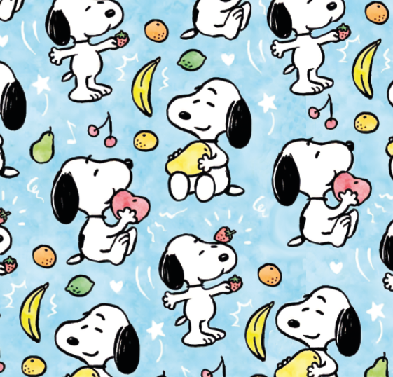 BRUSH ESTAMPADO SNOOPY Y FRUTAS