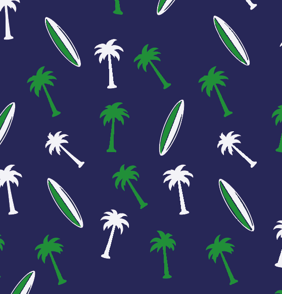 BRUSH ESTAMPADO TABLAS DE SURF CON PALMERAS
