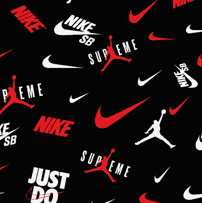 BRUSH ESTAMPADO NIKE BLANCO CON ROJO