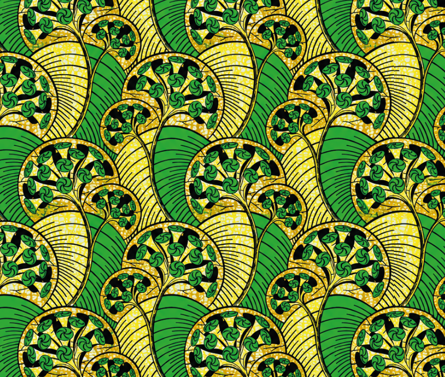 BRUSH ESTAMPADO CARIBEÑO VERDE CON AMARILLO