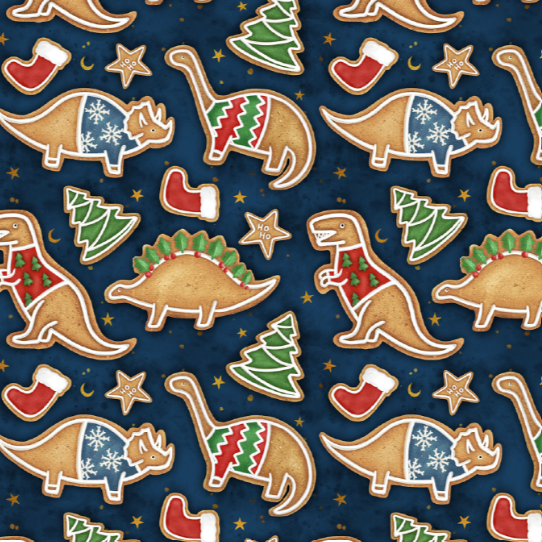 VELVET ESTAMPADO DINOSAURIO NAVIDEÑOR 1002