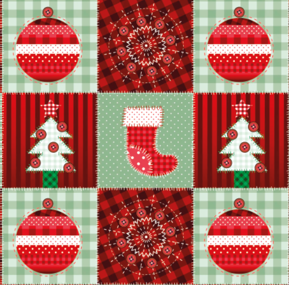 BRUSH ESTAMPADO ACCESORIOS NAVIDEÑOS