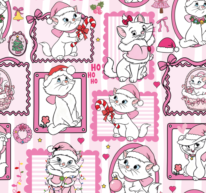 BRUSH ESTAMPADO NAVIDEÑO GATA MARIE RETRATOS