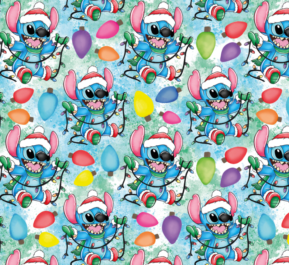 BRUSH ESTAMPADO STITCH & LUCES NAVIDEÑAS