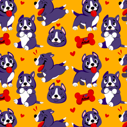 [APE1007] BRUSH ESTAMPADO PERRO FELIZ