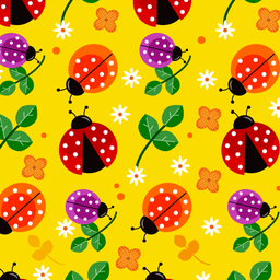 [AQU1001] BRUSH ESTAMPADO MARIQUITA FONDO AMARILLO