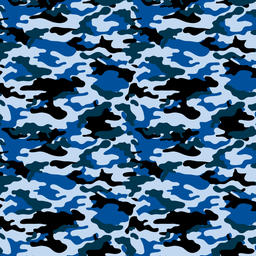 [CAM1002] BRUSH ESTAMPADO CAMUFLAJE AZUL & NEGRO & BLANCO