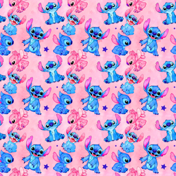 [DST1000] BRUSH ESTAMPADO STITCH & ANGELA FONDO ROSADO