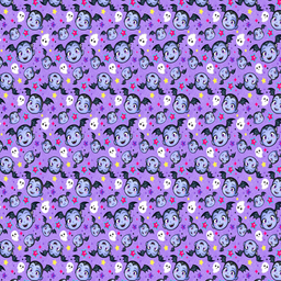 [DVA1000] BRUSH ESTAMPADO VAMPIRINA FONDO LILA