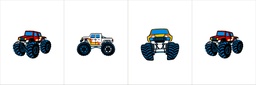 [FMT1000] BRUSH ESTAMPADO FRENTES MONSTER TRUCK