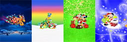 [NMK1016] BRUSH ESTAMPADO FRENTES NAVIDEÑOS MICKEY MOUSE X4