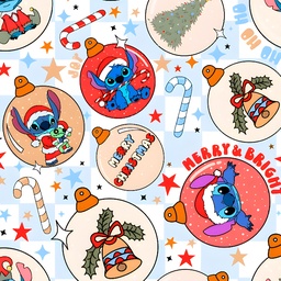 [NTT1002] BRUSH ESTAMPADO NAVIDEÑO STITCH ESFERAS FONDO CUADROS CELESTES.JPG