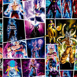 [VAD1001] BRUSH ESTAMPADO DRAGON BALL SUPER TONOS MORADOS