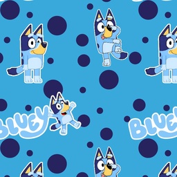 [VBL1000] BRUSH ESTAMPADO BLUEY FONDO CELESTE CON PUNTOS
