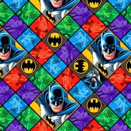 [VBT1000] BRUSH ESTAMPADO BATMAN & VILLANOS COLLAGE FONDO COLORES