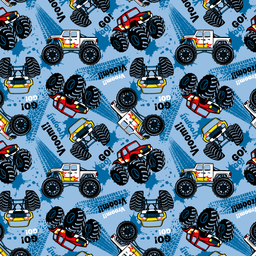 [VCR1000] BRUSH ESTAMPADO MONSTERTUCK FONDO CELESTE