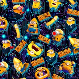 [VMM1003] BRUSH ESTAMPADO MEGA MINIONS FONDO CIRCUITO