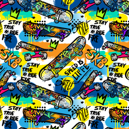 [VSK1000] BRUSH ESTAMPADO GRAFITIS SKATERS