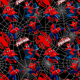 [VSP1013] BRUSH ESTAMPADO SPIDER MAN FONDO NEGRO