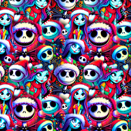 [NJK1001] BRUSH ESTAMPADO JACK SKELLINGTON NAVIDEÑO  NAVIDEÑO COLLEGE