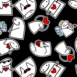 [FSV1002] BRUSH ESTAMPADO SAN VALENTIN FOLK