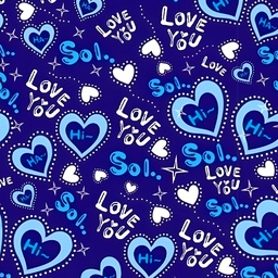 [FSV1004] BRUSH ESTAMPADO SAN VALENTIN FONDO AZUL