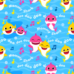 [DBS1001] BRUSH ESTAMPADO BABY SHARK FONDO AZUL