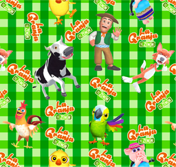 [VGZ1001] BRUSH ESTAMPADO LA GRANJA DE ZENON FONDO CUADROS
