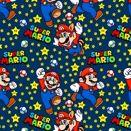 [VMB1007] BRUSH ESTAMPADO MARIO BROS CLASICO FONDO ESTRELLAS