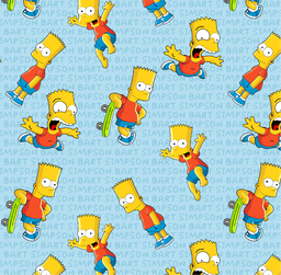 [VSI1003] BRUSH ESTAMPADO SIMPSON BART FONDO LETRAS