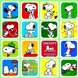 [VSY1001] BRUSH ESTAMPADO SNOOPY FONDO CUADROS