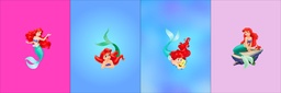 [FSN1000] BRUSH ESTAMPADO FRENTES SIRENITA NIÑA
