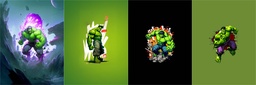 [FMH1000] BRUSH ESTAMPADO FRENTES HULK FONDO NIÑO
